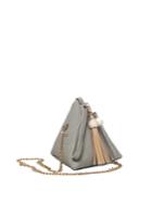 Romwe Tassel Decor Pyramid Chain Bag