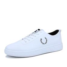 Romwe Men Embroidered Detail Lace Up Sneakers