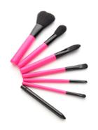 Romwe 7pcs Hot Pink Professional Makeup Brush Set