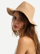 Romwe Beige Fashionable Large Brimmed Hat