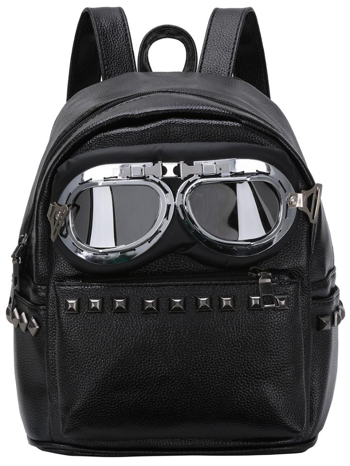 Romwe Studded Aviator Sunglasses Featured Backpack