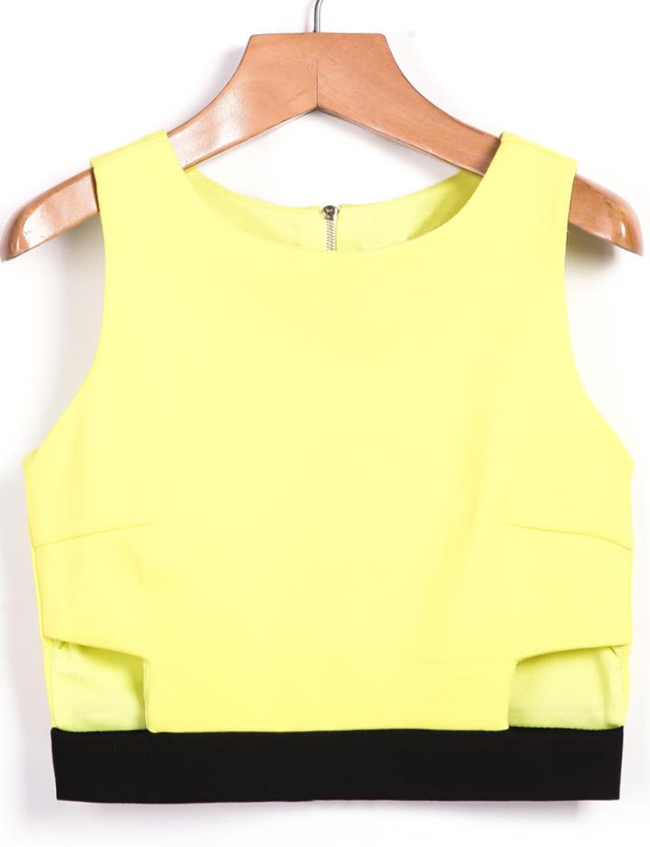 Romwe Sleeveless Skinny Crop Tank Top