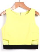 Romwe Sleeveless Skinny Crop Tank Top