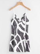 Romwe Abstract Print Cami Dress