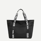 Romwe Letter Print Winged Tote Bag