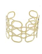 Romwe Latest Design Gold Plated Adjustable Hollow Out Cuff Bracelet