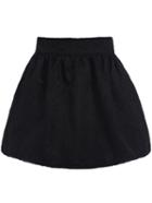Romwe Black High Waist Vintage Flare Skirt