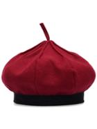 Romwe Wine Red Casual Berets
