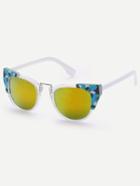 Romwe Transparent Cat Eye Sunglasses