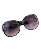 Romwe Oversized Fashionable Black Sunglasses