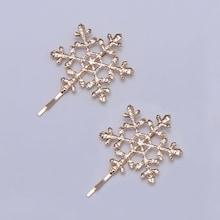 Romwe Snowflakes Decorated Hair Clip 2pcs