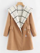 Romwe Exaggerate Collar Single Breasted Coat