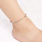 Romwe Color Block Eyes Detail Chain Anklet