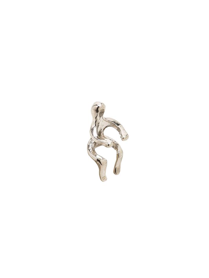 Romwe Silver Human Figure Ear Cuff 1pc