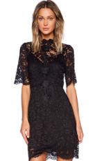 Romwe Embroidered Lace Bodycon Dress