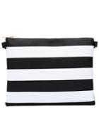 Romwe Color-block Striped Zipper Pu Bag