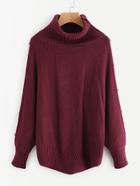 Romwe Mixed Knit Button Detail Jumper