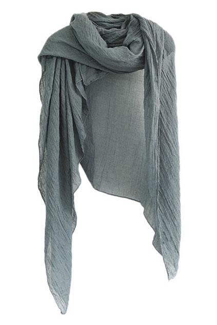 Romwe Soft Sheer Grey Scarf