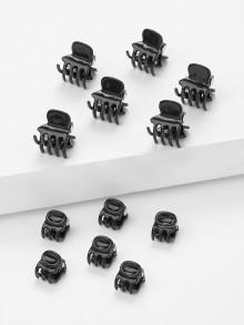 Romwe Plain Hair Clip 6pairs