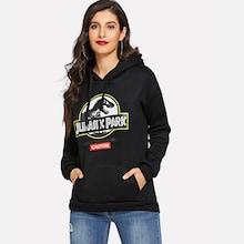 Romwe Letter Print Kangaroo Pocket Drop Shoulder Hoodie