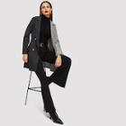 Romwe Notch Collar Colorblock Striped Coat