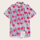 Romwe Guys Flamingo Print Shirt