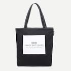 Romwe Patch Decor Letter Print Tote Bag