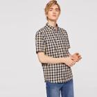 Romwe Guys Pocket Patched Gingham Shirt