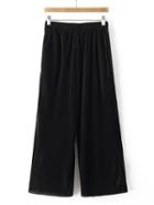 Romwe Black Micro Pleated Pockets High Waist Cropped Pants