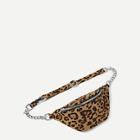 Romwe Leopard Pattern Chain Bum Bag