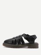 Romwe Caged Design Pu Shoes