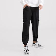 Romwe Guys Flap Pocket Side Elastic Hem Pants