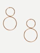 Romwe Golden Minimalist Figure-8 Drop Earrings