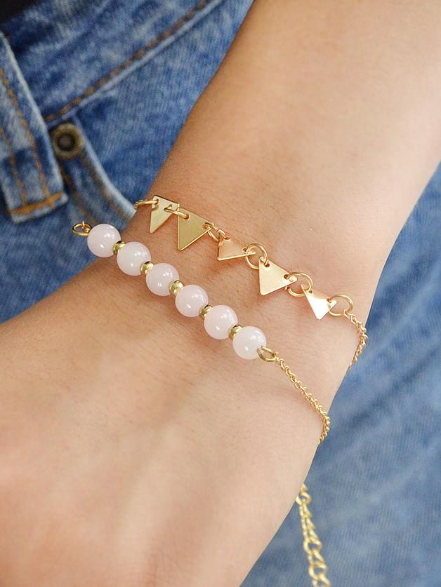 Romwe 5pcs/set Bohemian Jewelry Ethnic Gold-color Bangles