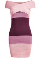 Romwe Pink Ombre Bandage Dress