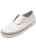 Romwe Silver Weave Trims Casual Flats