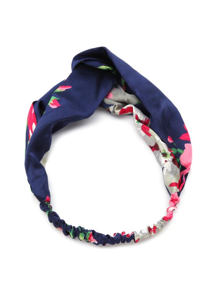 Romwe Navy Floral Print Headband