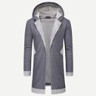 Romwe Men Contrast Trim Hooded Coat