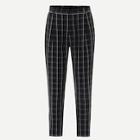 Romwe Guys Grid Print Peg Leg Pants