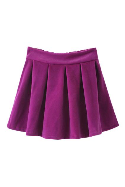 Romwe Pleated Sheer Red Skirt