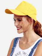 Romwe Yellow Basic Cotton Baseball Hat