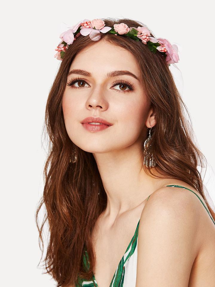 Romwe Flower Overlay Headband