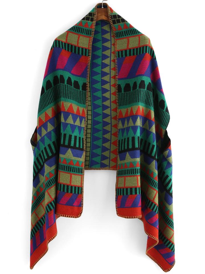 Romwe Geometric Print Scarf