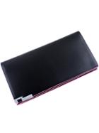 Romwe Black Contrast Pink Trims Pu Clutch Bag
