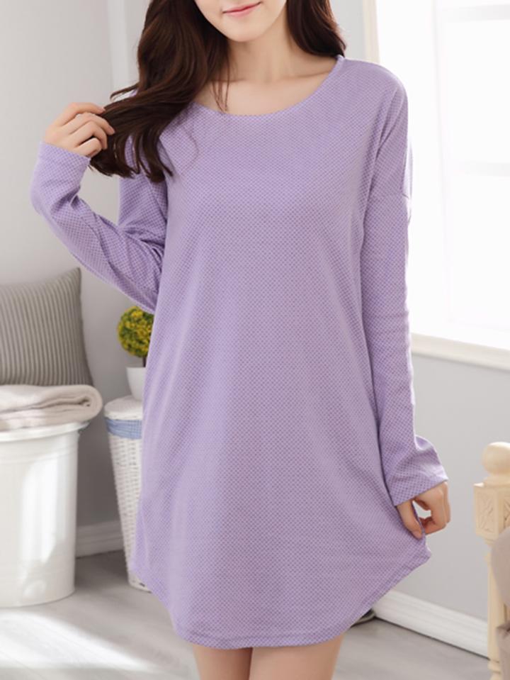 Romwe Seamless Pattern Curved Hem Dress