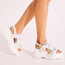 Romwe Lace-up Front Slingback Cut Out Sneakers