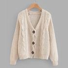 Romwe Chunky Cable Knit Sweater