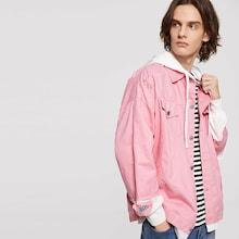 Romwe Men 2 In 1 Ripped Hooded Denim Jacket