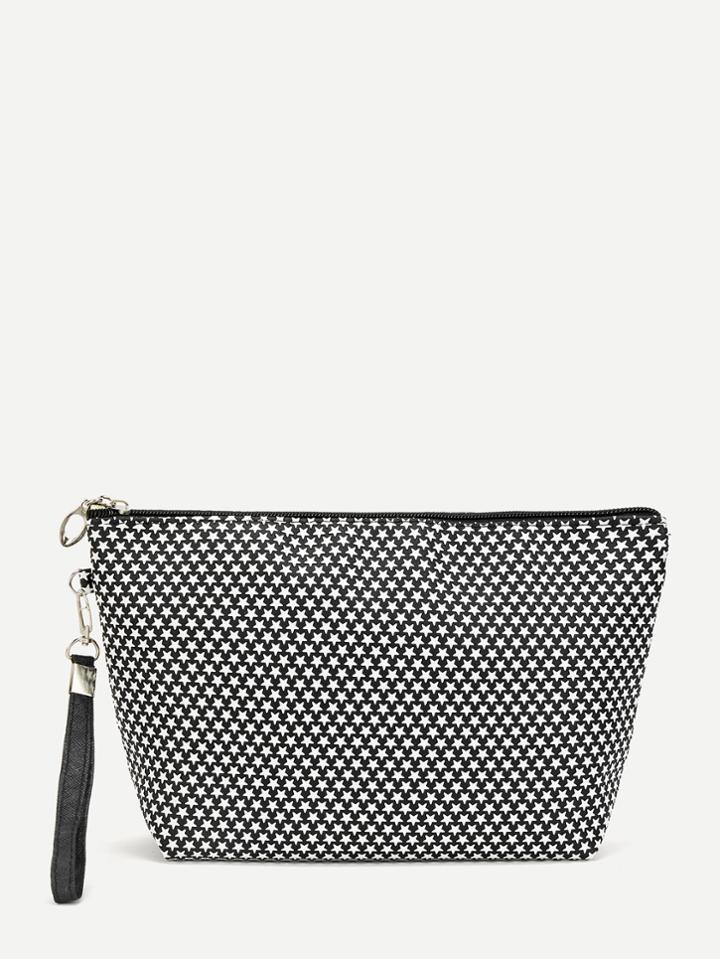 Romwe Mini Star Overlay Makeup Bag