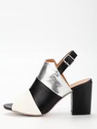 Romwe High Vamp Peep Toe Sling Back Sandals - Black